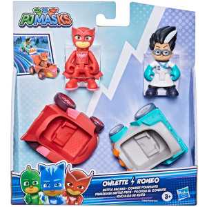 Игровой набор PJ Masks Герои в масках - Алетт против Ромео (2 фигурки 2 машинки) (F2842) (5010993847730)