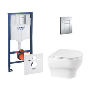 Набор инсталляция 4 в 1 Grohe Rapid SL 38772001 + унитаз с сиденьем Qtap Aries QT0333063ERW в Одессе