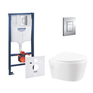 Набор инсталляция 4 в 1 Grohe Rapid SL 38772001 + унитаз с сиденьем Qtap Leo QT11331002ERW ТОП в Одессе