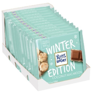 Упаковка молочного шоколаду Ritter Sport з начинкою кокос та макаруни 12 шт х 100 г (4000417300607) ТОП в Одесі