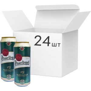 Упаковка пива Pilsner Urquell світле фільтроване 4.4% 0.5 л x 24 шт (8594404000084) в Одесі