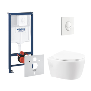 Набор инсталляция 4 в 1 Grohe Rapid SL 38722001 + унитаз с сиденьем Qtap Leo QT11331002ERW рейтинг