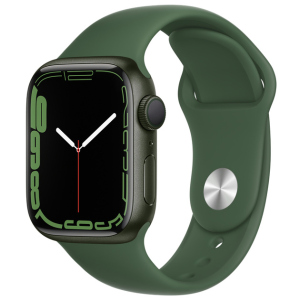 Смарт-годинник Apple Watch Series 7 GPS 41mm Green Aluminium Case with Green Sport Band (MKN03UL/A) краща модель в Одесі