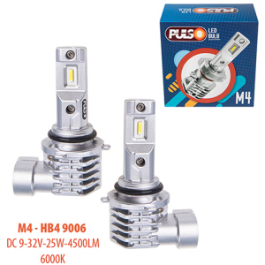 Автолампы Pulso M4-HB4 9006/LED-chips CREE/9-32v/2x25w/4500Lm/6000K (M4-HB4 9006) лучшая модель в Одессе