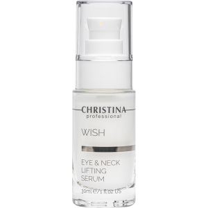 хороша модель Омолоджуюча сироватка для шкіри повік та шиї Christina Wish Eyes&Neck Lifting Serum 30 мл (7290100364567)