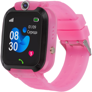 Дитячий смарт-годинник AmiGo GO007 FLEXI GPS Pink (871498) краща модель в Одесі