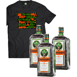 Ликер Jagermeister 0.7 л 35% 3 бутылки (+эксклюзивная футболка) (DESIGN1) p.S (4067700013018_R_S) ТОП в Одессе