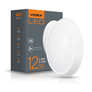 LED світильник IP65 овальний VIDEX 12W 5000K білий сенсорний ТОП в Одесі