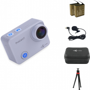 Видеокамера AirOn ProCam 7 Touch Grey с аксессуарами: набор блогера 12в1 (4822356754787) лучшая модель в Одессе