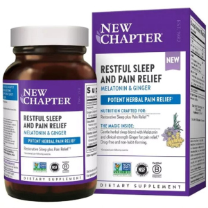 Спокойный безболезненный сон, Restful Sleep + Pain Relief, New Chapter, 30 вегетарианских капсул (727783903433) ТОП в Одессе