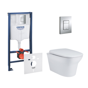 Набір інсталяція 4 в 1 Grohe Rapid SL 38772001 + унітаз з сидінням Qtap Gemini QT25332614EW ТОП в Одесі