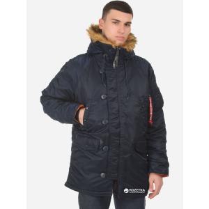 хороша модель Парку Alpha Industries Slim Fit N-3B Parka 4XL Replica Blue/Orange