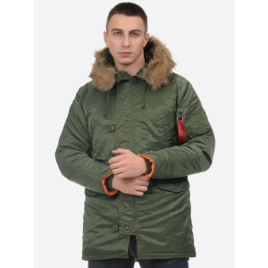 хорошая модель Парка Alpha Industries Slim Fit N-3B Parka S Sage/Orange