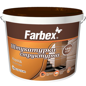Штукатурка структурна акрилова «Короїд» Farbex білий 18 кг в Одессе