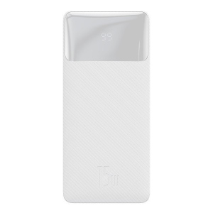 Power Bank Baseus Bipow Digital Display 20000mAh 15W 3A 2USB + Type-C Білий надежный