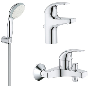 Набір змішувачів GROHE Start Curve 126746 (23805000+23768000+26198000) краща модель в Одесі