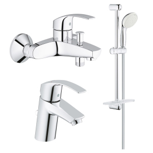 Набір змішувачів Grohe Eurosmart S-Size 123238S краща модель в Одесі