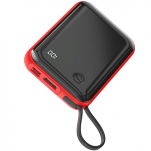 УМБ Baseus Mini S Digital Display 3A 10000mAh (with Lightning Cable) Red краща модель в Одесі