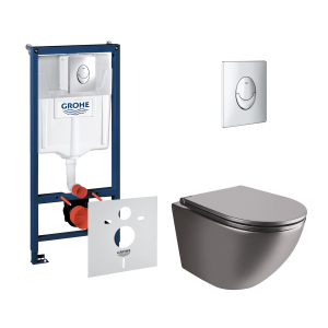 Набір інсталяція 4 в 1 Grohe Rapid SL 38721001 + унітаз із сидінням Qtap Robin QT1333046ENRMB в Одесі