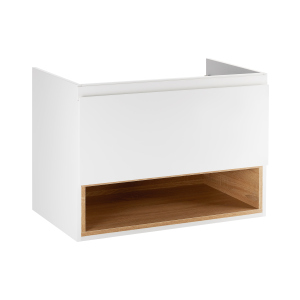 Тумба подвесная Qtap Robin 800х580х437 White/Whitish oak QT1374TPВ8001WWO ТОП в Одессе