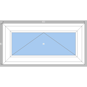 Окно металлопластиковое Koning 70 mm 1-створчатое поворотное, фурнитура Vorne, 1000х500 мм, белое рейтинг