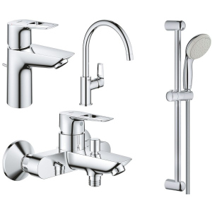 Набір змішувачів Grohe BauLoop NEW 123225KE (22054001 + 23602001 + 31232001 + 27598001) ТОП в Одесі