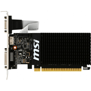 Видеокарта MSI PCI-Ex GeForce GT 710 1024 MB DDR3 (64bit) (954/1600) (DVI, HDMI, VGA) (GT 710 1GD3H LP) лучшая модель в Одессе