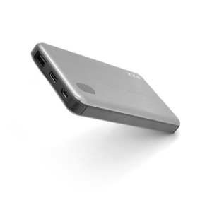 купити Power bank 10000mAh PZX-V70, USB-2.1A + 1A + кабель USB micro, LED ліхтарик, Iron Gray, Blister-BOX