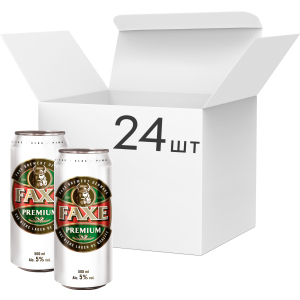 купить Упаковка пива Faxe Premium светлое фильтрованное 5% 0.5 л х 24 шт (4744136011337G)