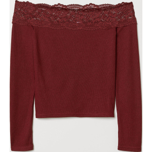 хороша модель Блузка H&M 6698748 M Бордова (hm03119646941)