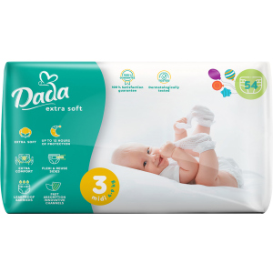 Підгузки для дітей Dada Extra Soft 3 4-9 кг 54 шт (4823071646443_4820174980832) ТОП в Одесі