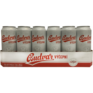 Упаковка пива Budweiser світле бочкове фільтроване 4% 0.5 л х 24 шт (8594403704983)