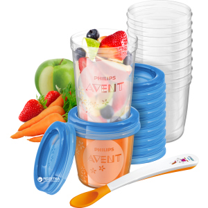 Контейнери Philips AVENT для зберігання продуктів 10 х 240 мл + 10 x 180 мл (SCF721/20) краща модель в Одесі