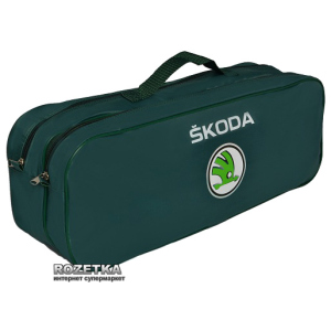 Сумка-органайзер в багажник с логотипами Skoda зеленый размер 50 х 18 х 18 см (03-030-2Д) рейтинг