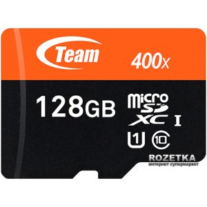 Team MicroSDXC 128GB Class 10 UHS-I + SD adapter ТОП в Одессе