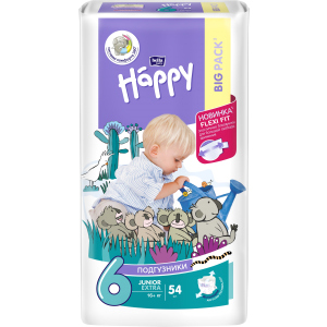 Подгузники детские Bella Baby Happy Junior Extra 16+ кг 54 шт (5900516601157)