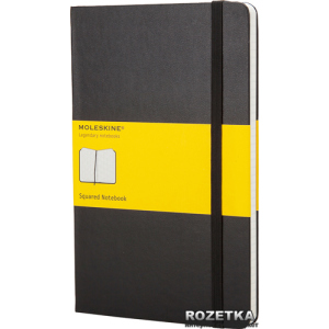 Нотатник Moleskine Classic 13 х 21 см 240 сторінок у клітку Чорна (9788883701139) краща модель в Одесі