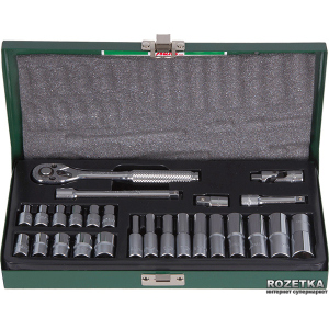 Набір ключів та насадок торцевих Hans Tools 1/4" 4-13 мм 26 предметів (2626М) ТОП в Одесі