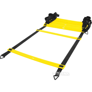 Лесенка LiveUp Agility Ladder координаційна 8 м Black-Yellow (LS3671-8) краща модель в Одесі