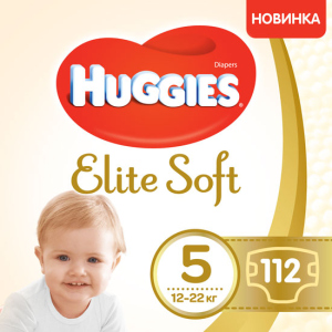 Підгузки Huggies Elite Soft 5 12-22 кг 112 шт (5029054566237) в Одесі