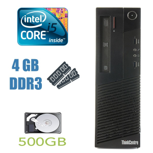 Уживані Lenovo ThinkCentre M93p Desktop / Intel Core i5-4570 (4 ядра по 3.2-3.6 GHz) / 4GB DDR3 / 500GB HDD / USB 3.0 ТОП в Одесі