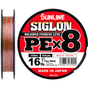 Шнур Sunline Siglon PE х8 150 м # 1.0/0.171 мм 7.7 кг Різнокольоровий (16581001) ТОП в Одесі