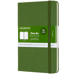 Нотатник Moleskine Two-Go 11.5 x 17.5 см 144 сторінки Зелена (8058647620190) ТОП в Одесі