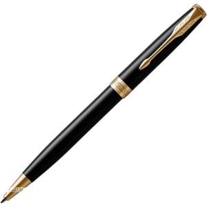 Ручка кулькова Parker Sonnet 17 Black Lacquer GT BP Чорна Чорний корпус (86 032) ТОП в Одесі