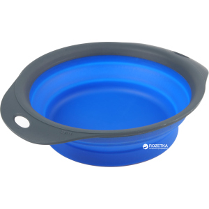 купить Универсальная складная миска для кормления для собак Dexas Collapsible Pet Bowl большая 1440 мл Синяя (dx30795)