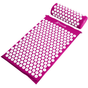 Коврик массажно-акупунктурный ProSource Acupressure Mat and Pillow Set с подушкой 64 х 40 см Фиолетовый (ps-1202-accuset-purple) лучшая модель в Одессе