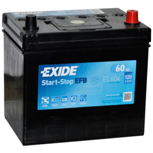 Автомобільний акумулятор Exide EFB 6СТ-60 (EL604) 60 Ач (-/+) Asia 520 А (EL604) в Одесі