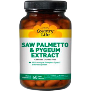 Натуральная добавка Country Life Saw Palmetto Pygeum Extract (Экстракт сереноа и коры африканской сливы) 60 капсул (015794092858) лучшая модель в Одессе