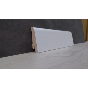 Плинтус деревянный шпонированный Kluchuk White Plinth Євро 60х19х2200 Белый KLW01 лучшая модель в Одессе