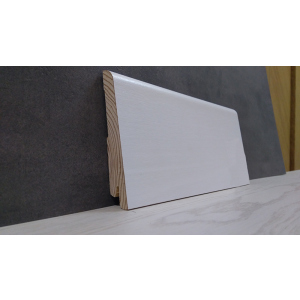 Плінтус дерев'яний шпонований Kluchuk White Plinth Євро 100х19х2200 Білий KLW05